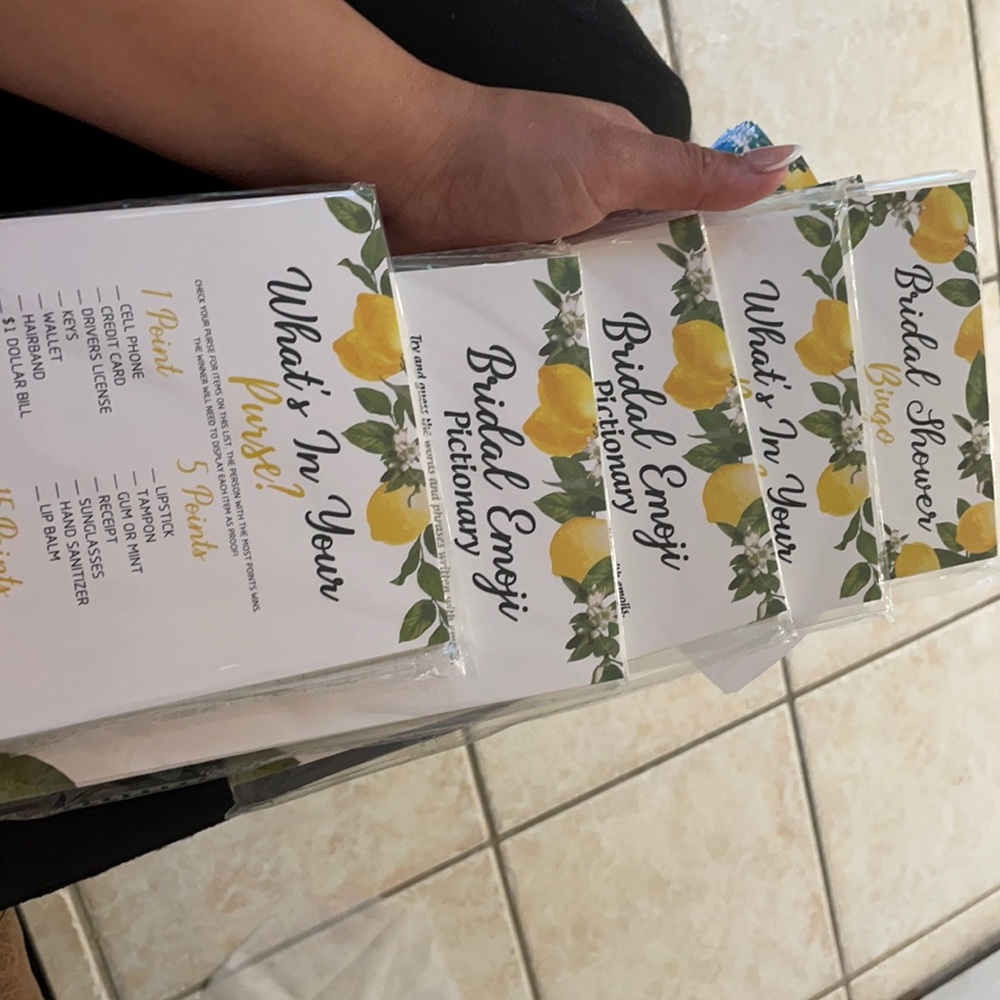 Bridal games lemon theme